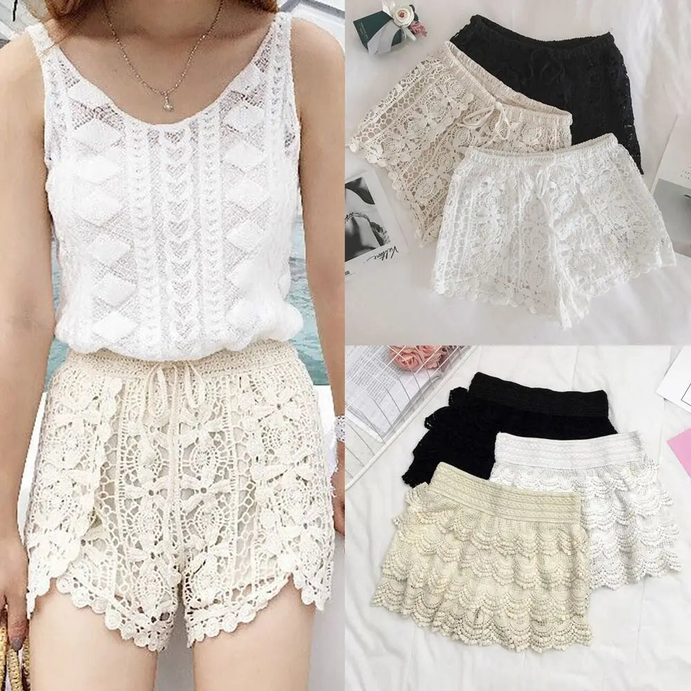 High Waist Hollow Out Lace-up