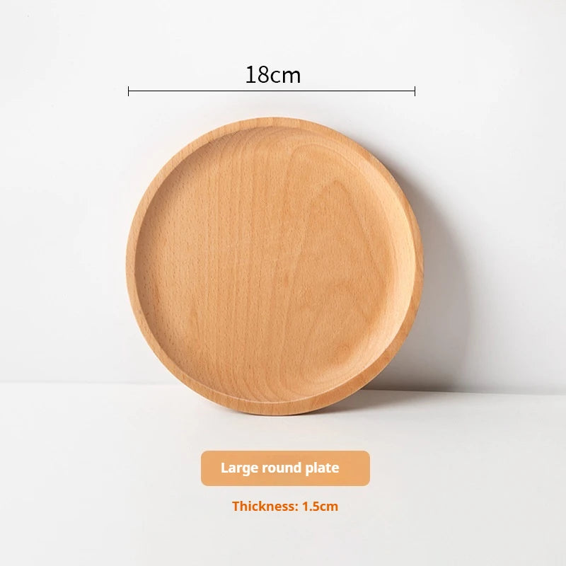 Oval wooden plate trays