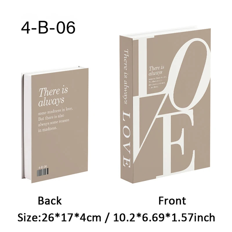 Abstract Boho Monet Luxe Fake Book Storage Box Interior Decoration Bauhaus Decorative Books Coffee Table Bedroom Ornament Decor