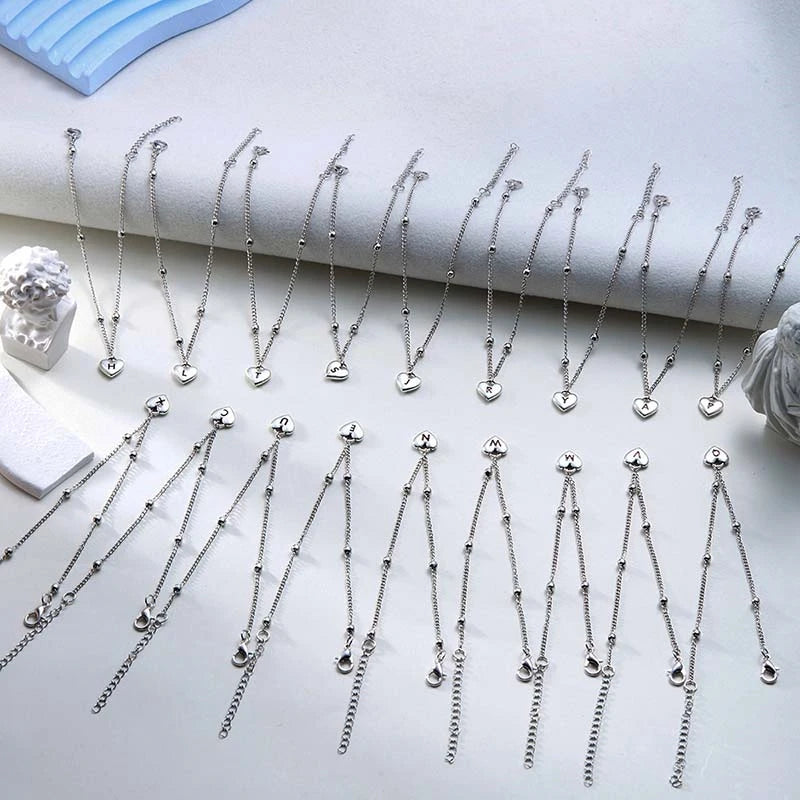 Boho A-Z Letter Anklets