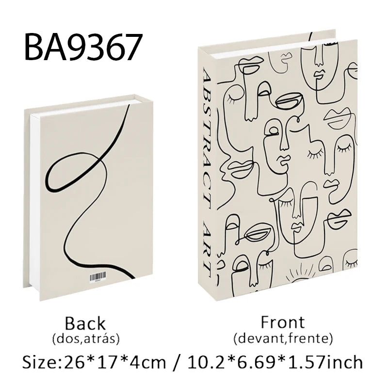 Abstract Boho Monet Luxe Fake Book Storage Box Interior Decoration Bauhaus Decorative Books Coffee Table Bedroom Ornament Decor