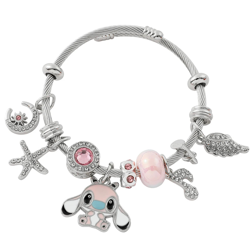 Disney Cartoon Stitch Aesthetic Bracelet, Handmade, Aesthetic