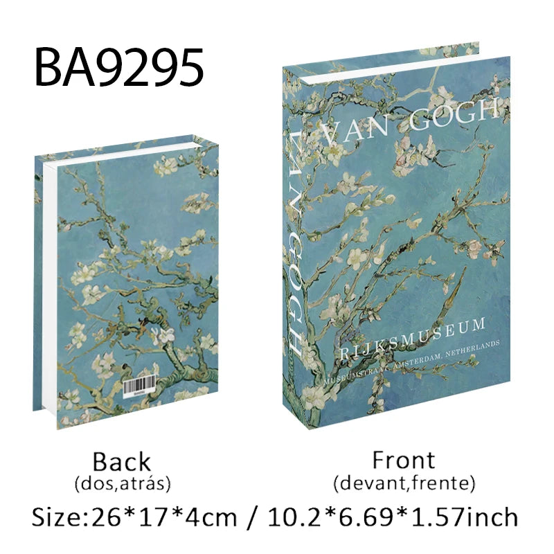 Abstract Boho Monet Luxe Fake Book Storage Box Interior Decoration Bauhaus Decorative Books Coffee Table Bedroom Ornament Decor