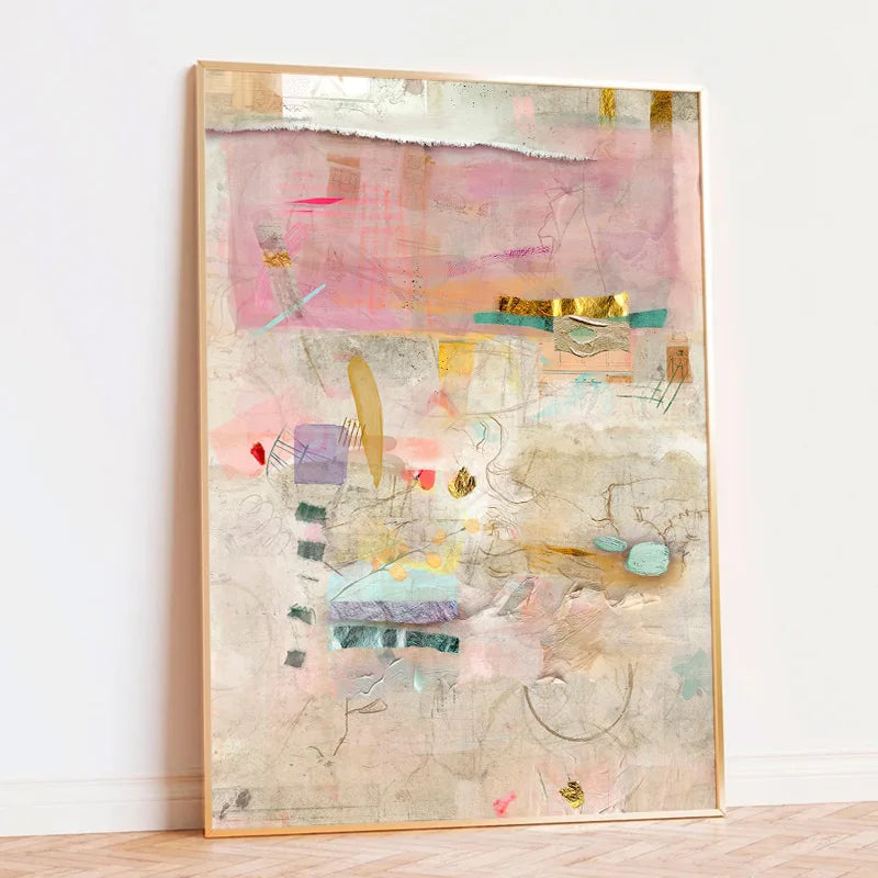 Boho Light Art Aesthetic Poster Abstract Landscape Gallery Wall Canvas Painting Bedroom Living Room Decorative Wall Art