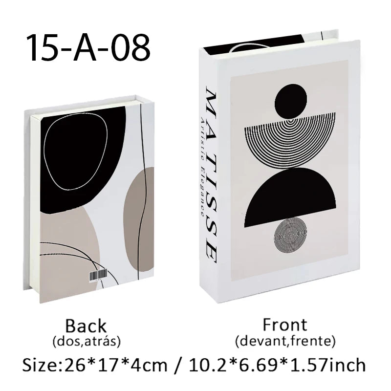 Abstract Boho Monet Luxe Fake Book Storage Box Interior Decoration Bauhaus Decorative Books Coffee Table Bedroom Ornament Decor