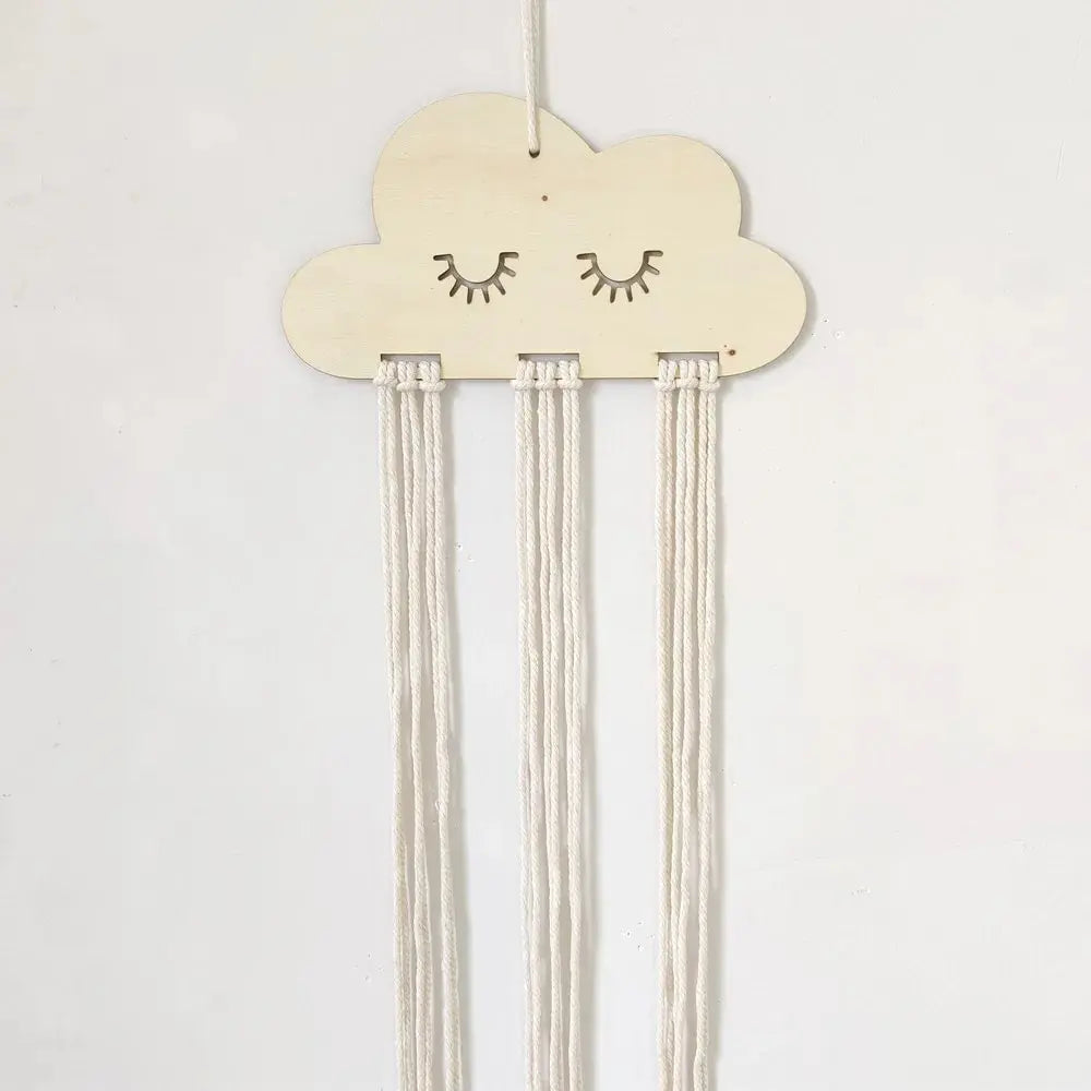 Solid Wood Clouds Model Jewelry Hairpin Bow Storage Tool