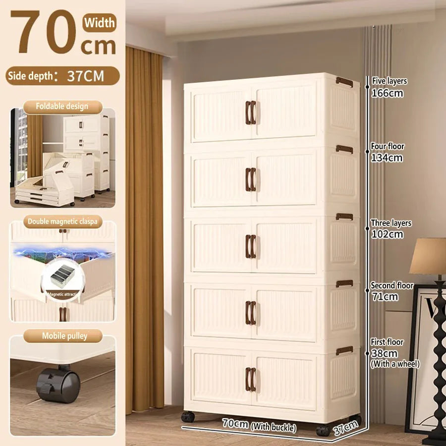 Storage Box Household Foldableing Cabinet Storage Cabinet Clothes Toys Snacks Extra Large Capacity Storage Cabinet Organizing Box