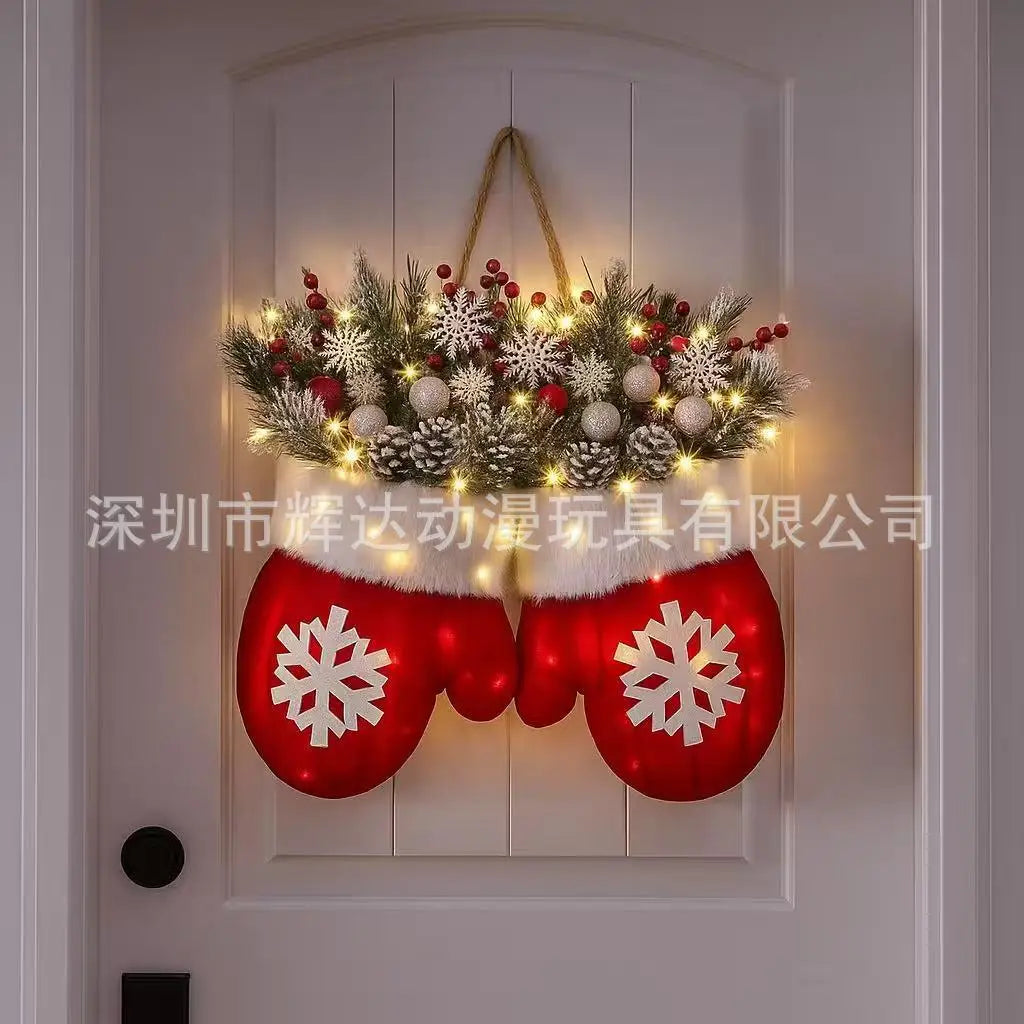 Christmas crutches, candies, lollipops, elderly people's gloves, hats, small ornaments, decorations, decorations, props