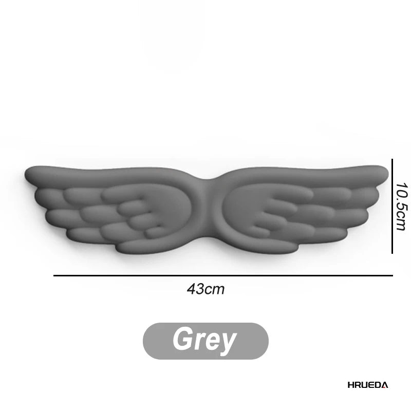 Keyboard Mouse Wrist Rest Angel Wing Memory Foam Mouse Pad Set Wrist Support Ergonomic Non-Slip for Computer Laptop Easy Typing