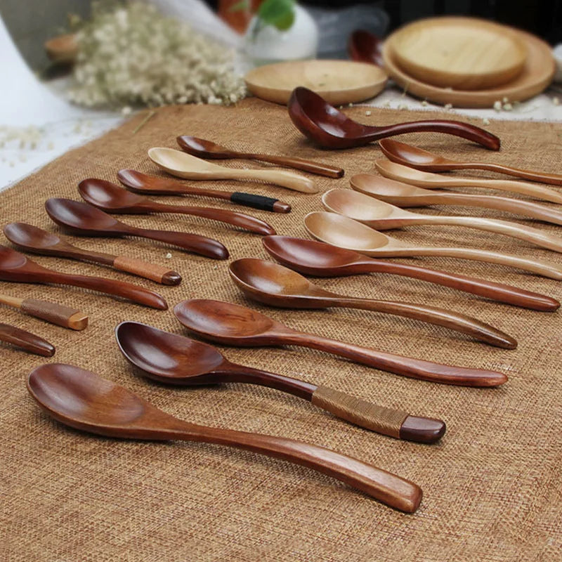 Natural Wood Soup Spoon
