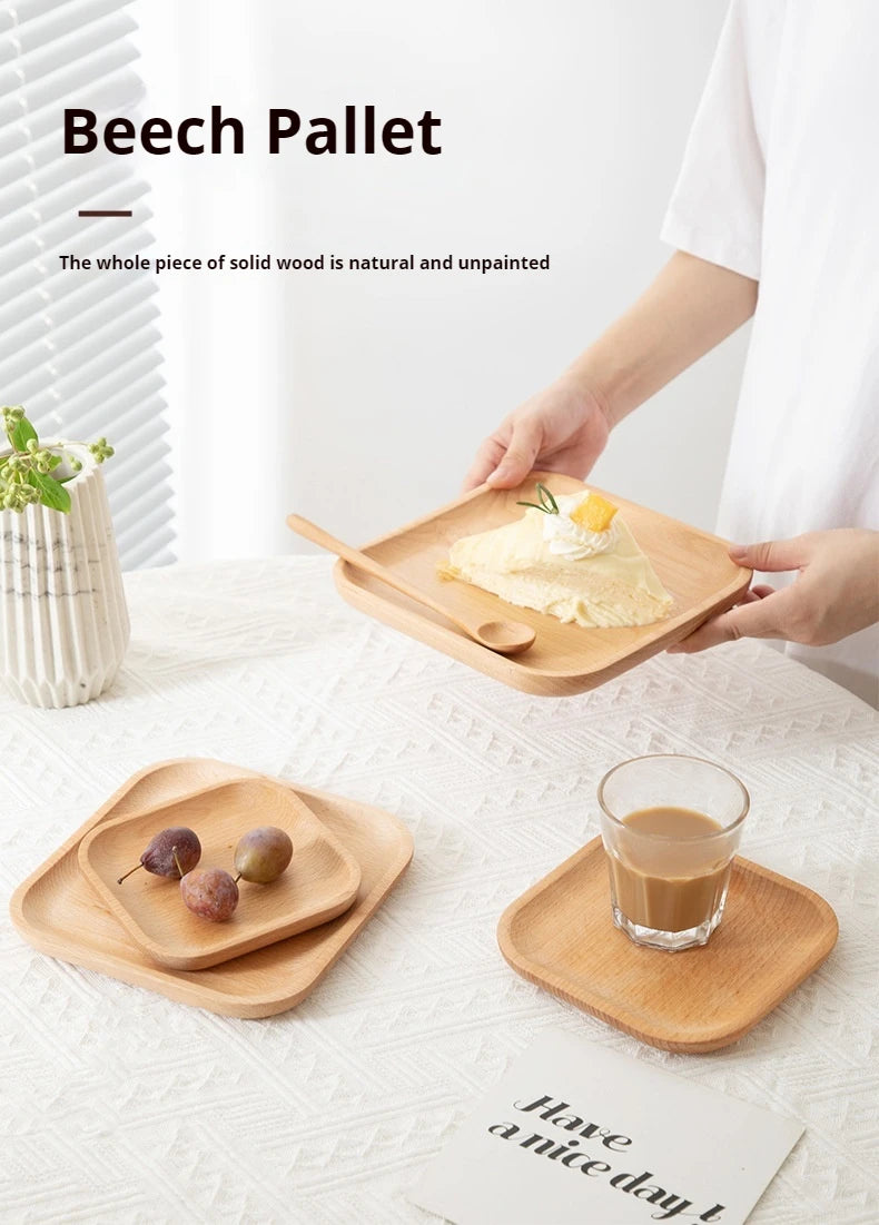 Oval wooden plate trays