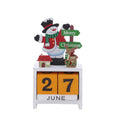 Christmas Count Down Calendar Santa Claus Elk Snowman Wooden Calendar Christmas Ornaments Home Desktop Decoration New Year Gifts
