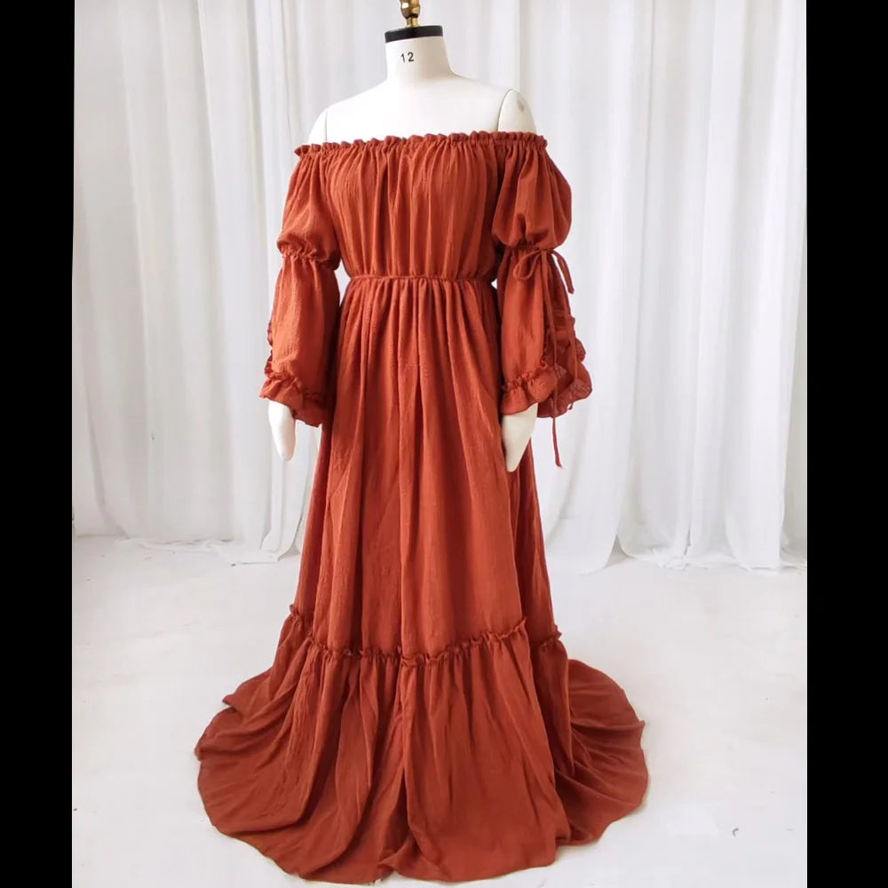 Boho Pregnant Dress Comfortable Linen