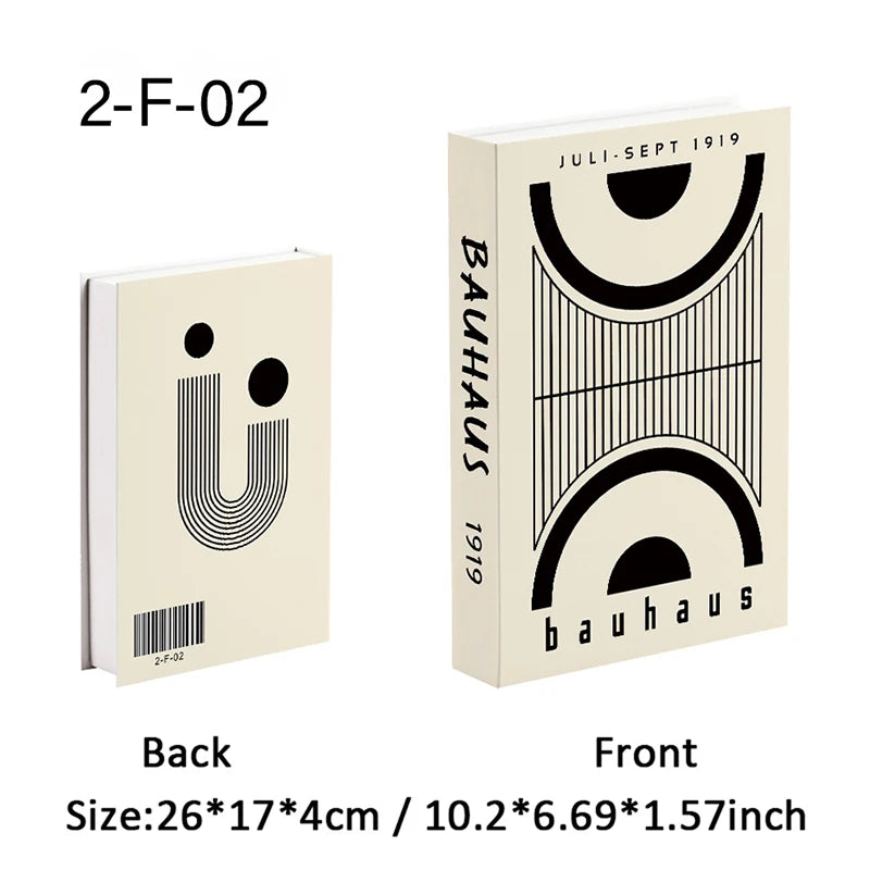 Abstract Boho Monet Luxe Fake Book Storage Box Interior Decoration Bauhaus Decorative Books Coffee Table Bedroom Ornament Decor