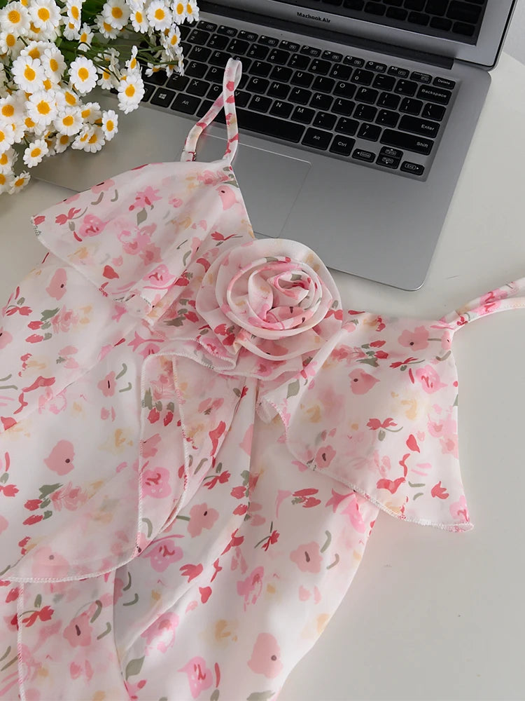 Summer Women Aesthetic Camisole Crop Top Ruffles Irregular Halter Tops Y2k Streetwear Coquette 2000s Aesthetic Vintage Design