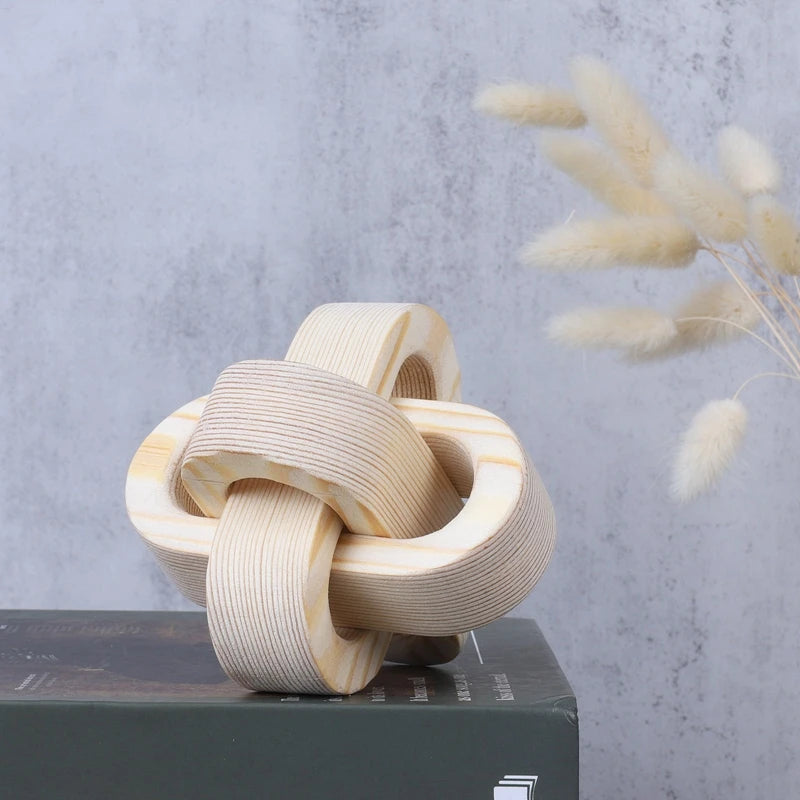 Boho Style Wooden Home Decor Ornament Hand Carved