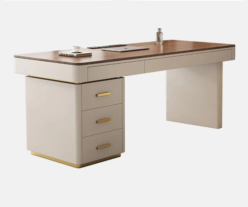 Walnut-colored Wood High-end Home Study Computer