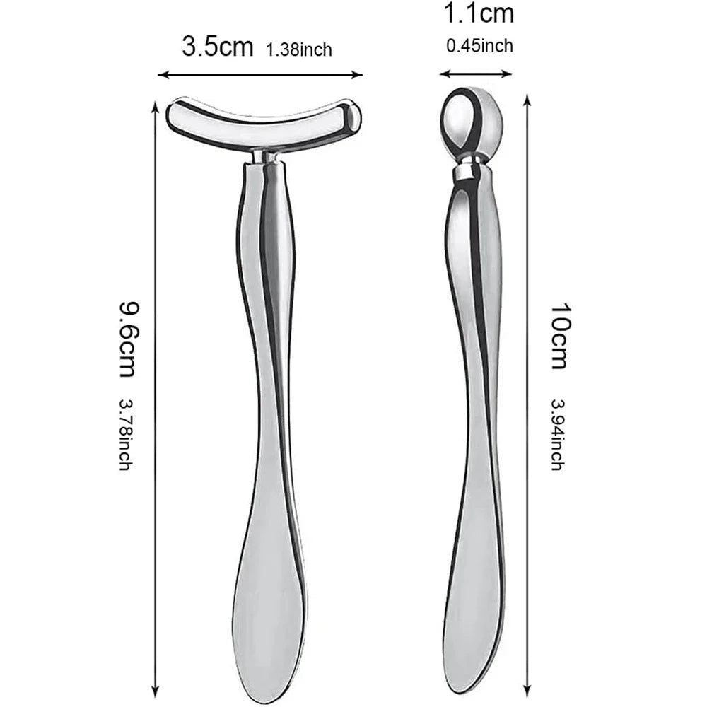 1PCS/2PCS Metal Eye Cream Applicator Wand Stick, Massager Tool for Facial Massage, Reduce Puffiness, Thin Face Magic Stick